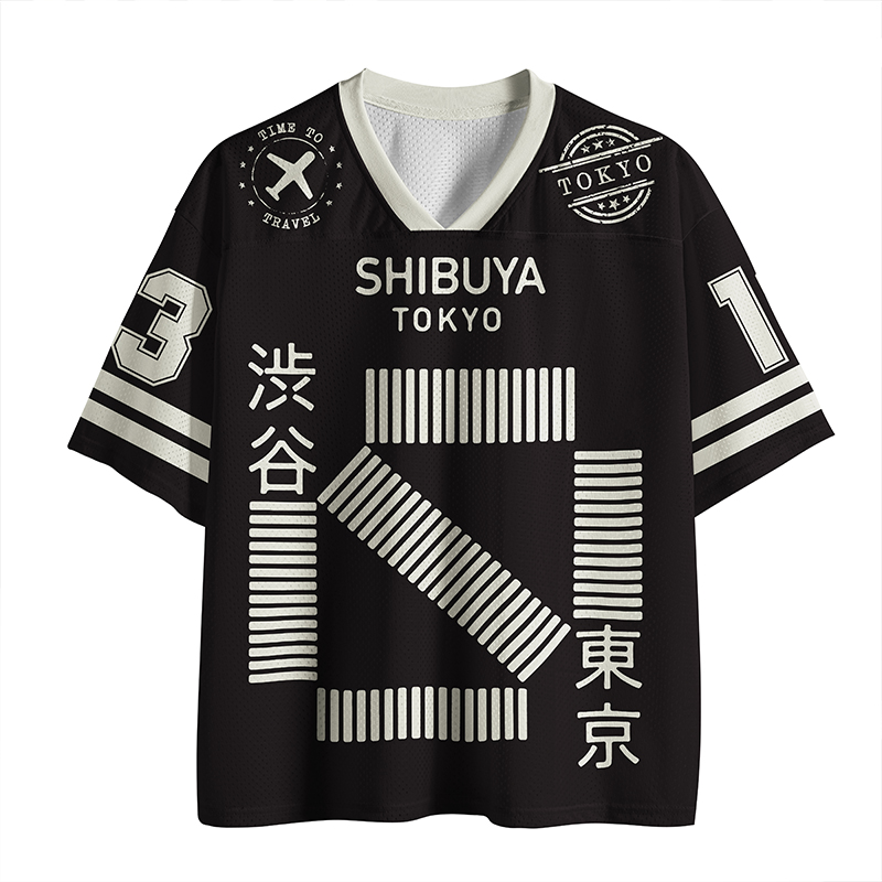Street Fashion Shibuya - เสื้อยืดผู้ชายลาย 3D สไตล์สตรีทฤดูร้อนจากโตเกียวชิบุยะ - ทรงหลวมและสวมใส่สบาย เหมาะสำหรับการสวมใส่ในชีวิตประจำวัน