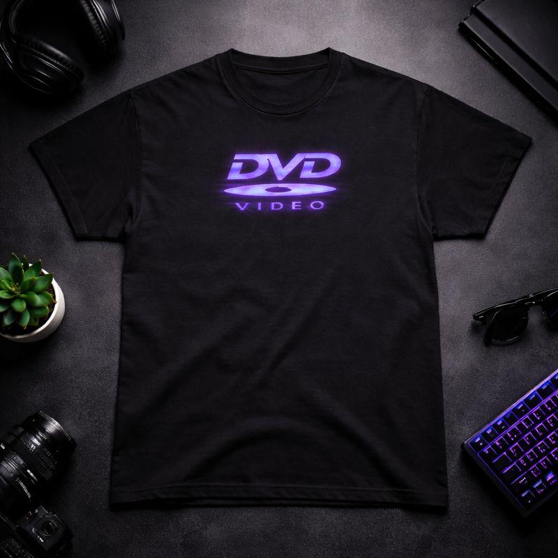 Street Fashion Videos - เสื้อยืดผ้าฝ้ายสไตล์เรโทร - โลโก้วิดีโอ DVD สไตล์เรโทร ทรงหลวมสไตล์สตรีท