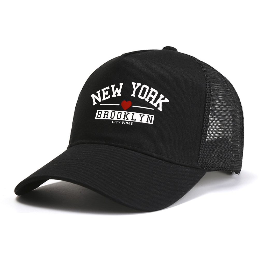 Street Fashion In New York - หมวกเบสบอลนิวยอร์ก บรู๊คลิน ซิตี้ สำหรับผู้หญิง ระบายอากาศได้ดี สไตล์ลำลอง