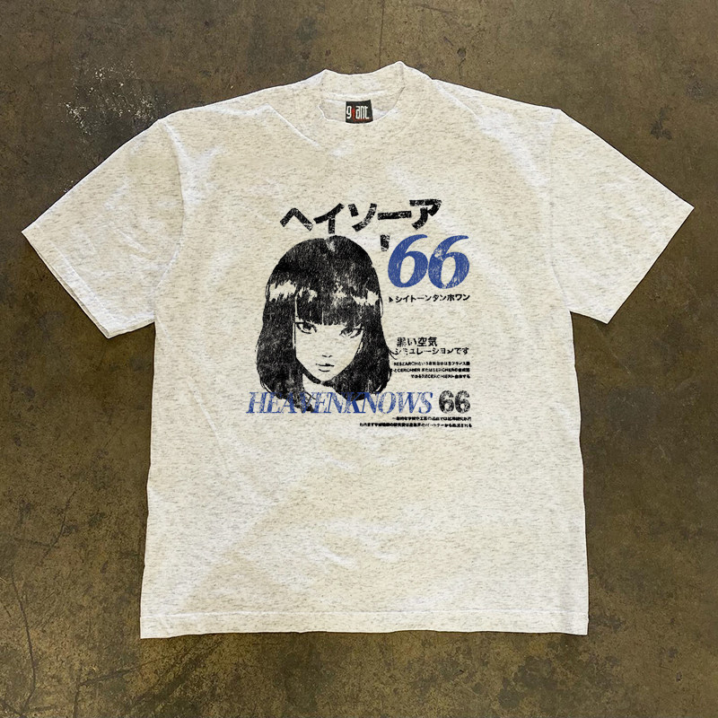 Street Fashion Shibuya - เสื้อยืดแขนสั้นพิมพ์ลายสาวชิบุยะสไตล์คอมมิคสุดเท่ รุ่น Heavyweight 2026 เสื้อกันแดดสำหรับคู่รัก ผู้หญิง