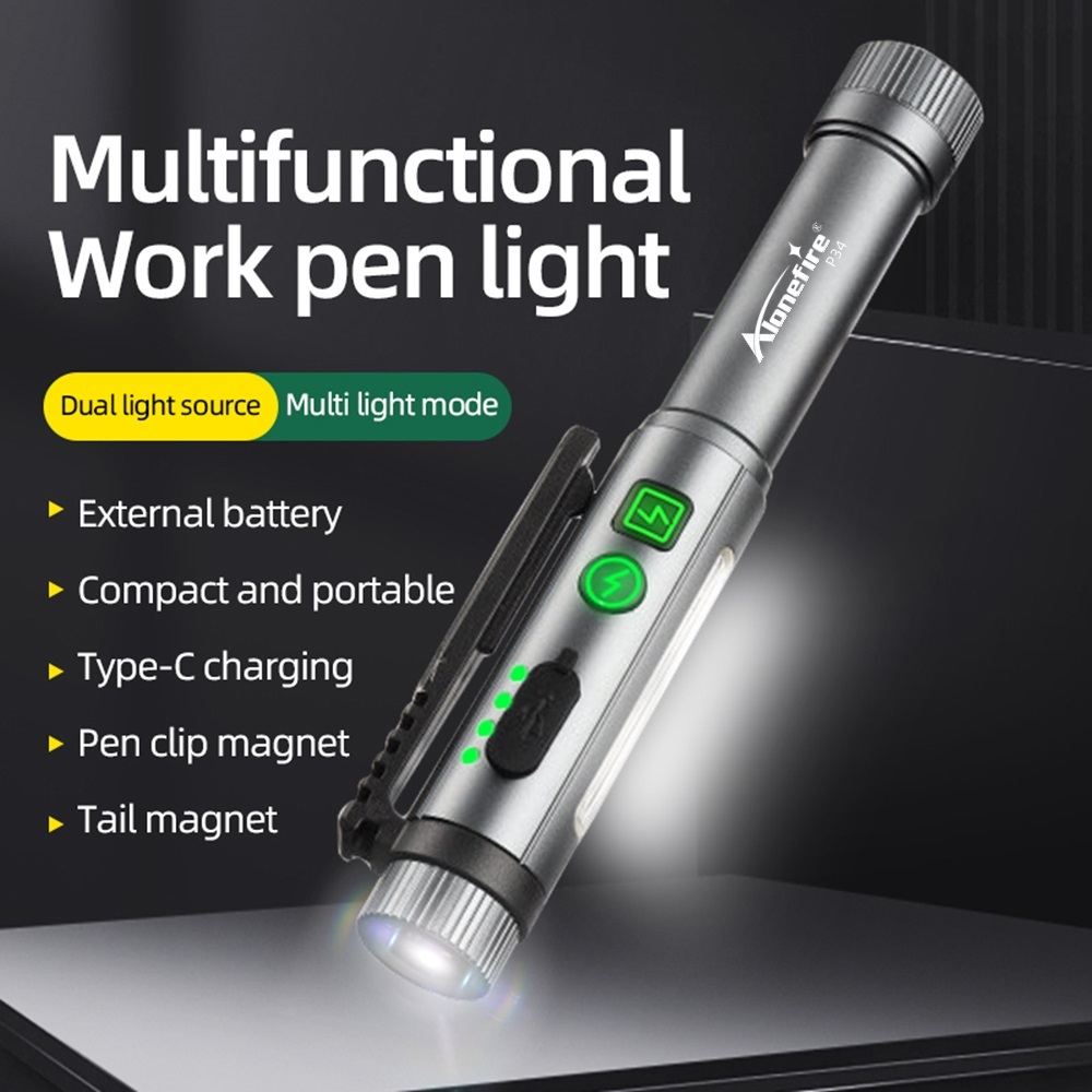 Street Fashion Blog - ไฟฉายพกพาแบบ2-in-1, ไฟฉายจิ๋ว LED ชาร์จไฟได้ไฟฉายแบบพกพาที่ซ่อมรถสำหรับตั้งแคมป์ทำงานฉุกเฉิน P34