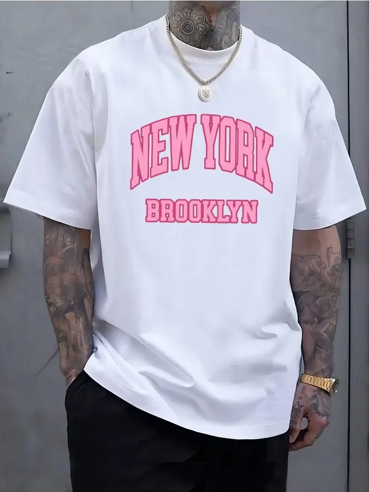 เสื้อยืดแขนสั้นผู้ชายผ้าฝ้ายลา - Street Fashion In New York บทวิจารณ์และราคา