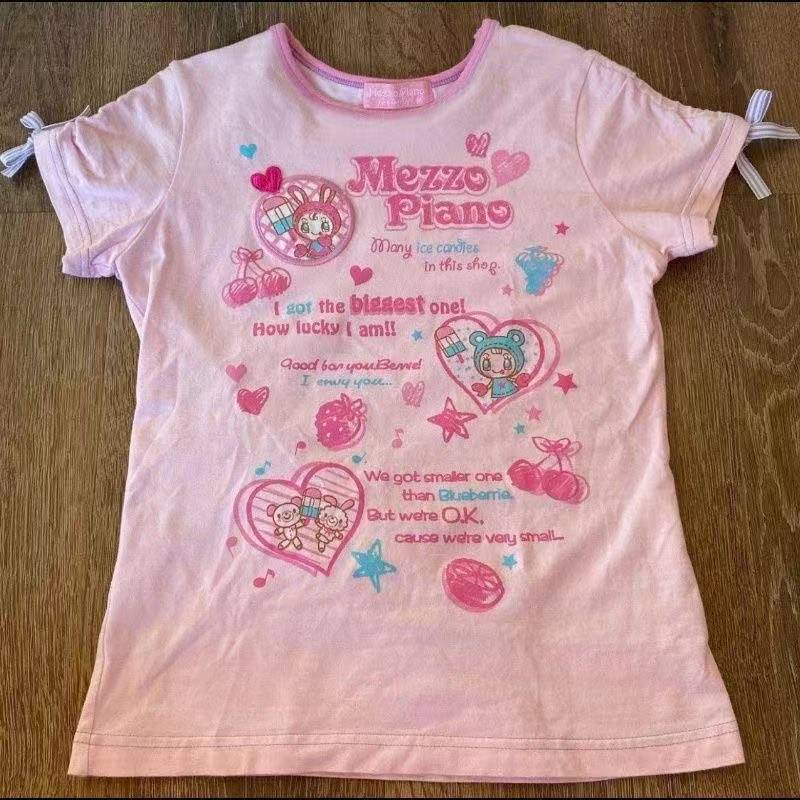 เสื้อยืดแขนสั้นสไตล์วินเทจน่าร - Street Fashion Women บทวิจารณ์และราคา