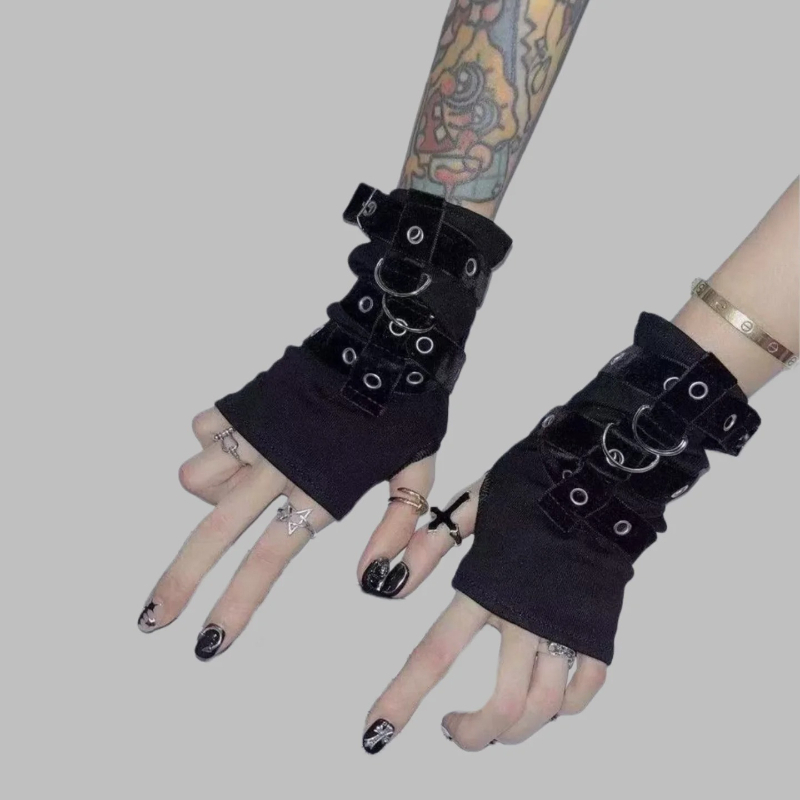 ถุงมือแบบไม่มีนิ้วสไตล์พังก์พร - Street Fashion Gloves บทวิจารณ์และราคา