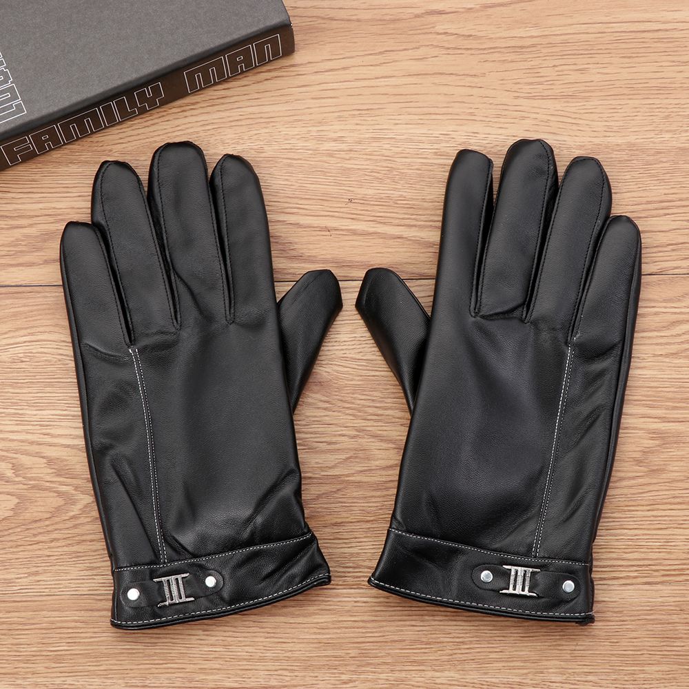 ถุงมือหนังขนแกะกันหนาวสำหรับผู - Street Fashion Gloves บทวิจารณ์และราคา