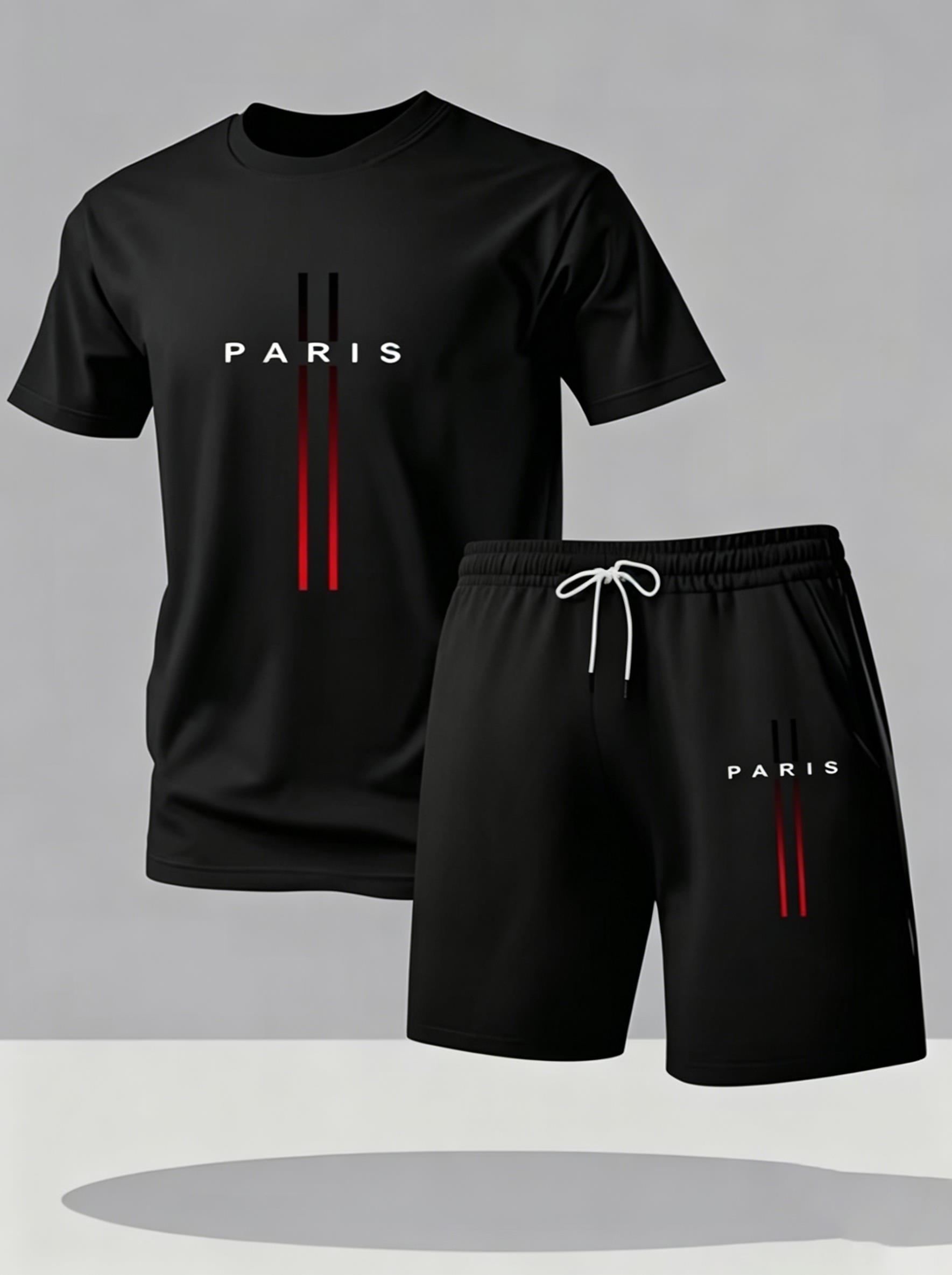 ชุดกีฬาผู้ชายแบบแห้งเร็ว 2 ชิ้ - Street Fashion In Paris บทวิจารณ์และราคา