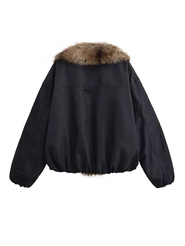 เสื้อแจ็คเก็ตแฟชั่นผู้หญิง ขนเ - Street Fashion Taiwan บทวิจารณ์และราคา