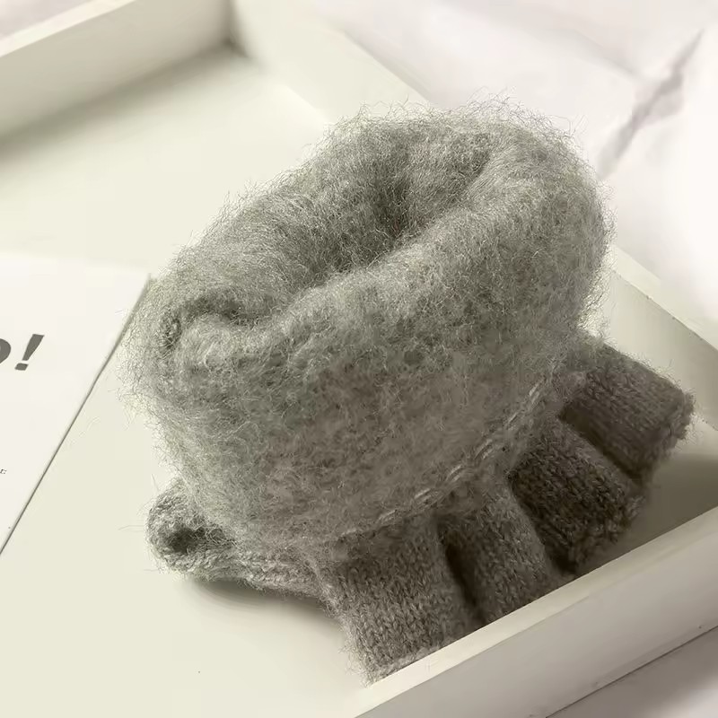 ถุงมือถักแบบไม่มีนิ้ว ถุงมือหน - Street Fashion Gloves บทวิจารณ์และราคา