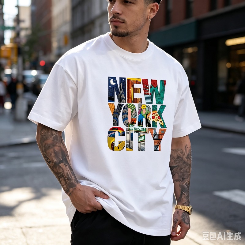 NEW YORK CITY เสื้อยืดกราฟิกสำ - Street Style New York Fashion บทวิจารณ์และราคา
