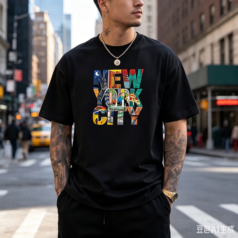 NEW YORK CITY เสื้อยืดกราฟิกสำ - Street Style New York Fashion บทวิจารณ์และราคา
