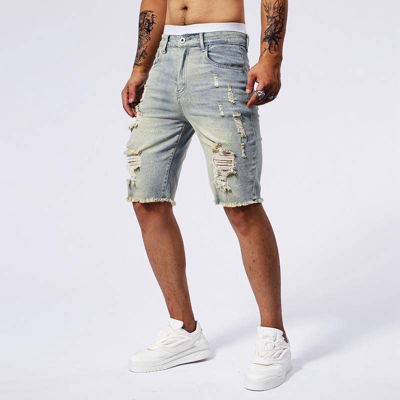 2025 ฤดูร้อนใหม่ผู้ชาย Ripped  - Street Fashion Brand บทวิจารณ์และราคา