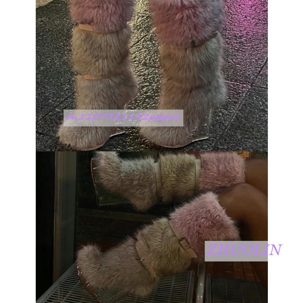 รองเท้าบูทส้นเตารีดแบบโปร่งใสแ - Street Fashion Trends บทวิจารณ์และราคา