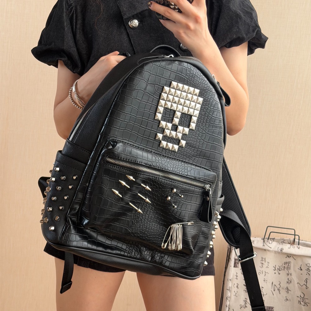 กระเป๋าเป้สะพายหลังลายหนังจระเ - Street Fashion Women บทวิจารณ์และราคา