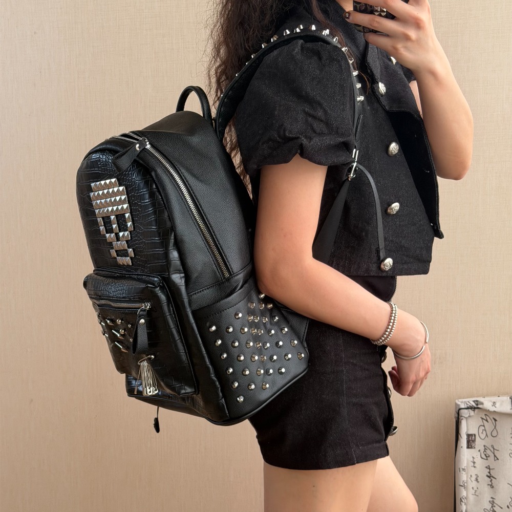 กระเป๋าเป้สะพายหลังลายหนังจระเ - Street Fashion Women บทวิจารณ์และราคา