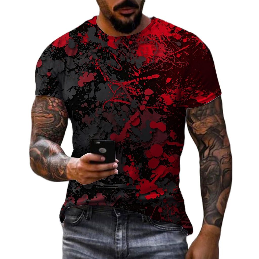 ฤดูร้อนแฟชั่นเสื้อยืดผู้ชายลาย - Street Fashion Graffiti บทวิจารณ์และราคา