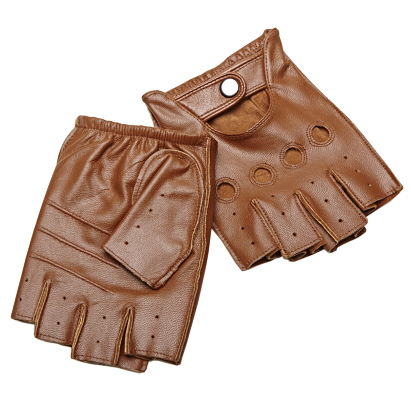 คุณภาพสูง Man's Half Finger ถุ - Street Fashion Gloves บทวิจารณ์และราคา
