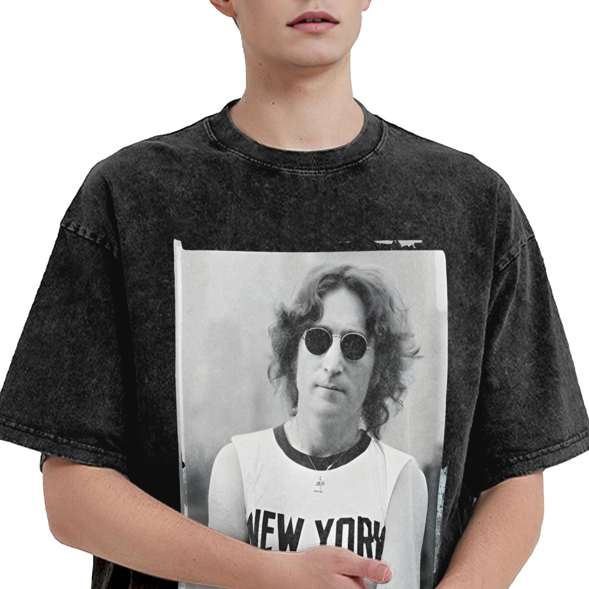 เสื้อยืดฮาราจูกุลายจอห์น เลนนอ - Street Fashion In New York บทวิจารณ์และราคา