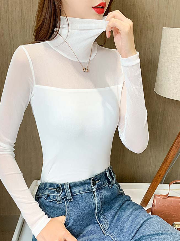 เสื้อผู้หญิงผ้าลูกไม้ยืดหยุ่น  - Mesh Top Layering บทวิจารณ์และราคา