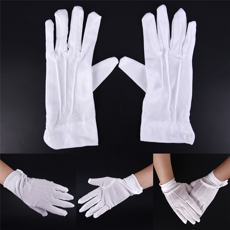 1 คู่สีขาวอย่างเป็นทางการถุงมื - Street Fashion Gloves บทวิจารณ์และราคา