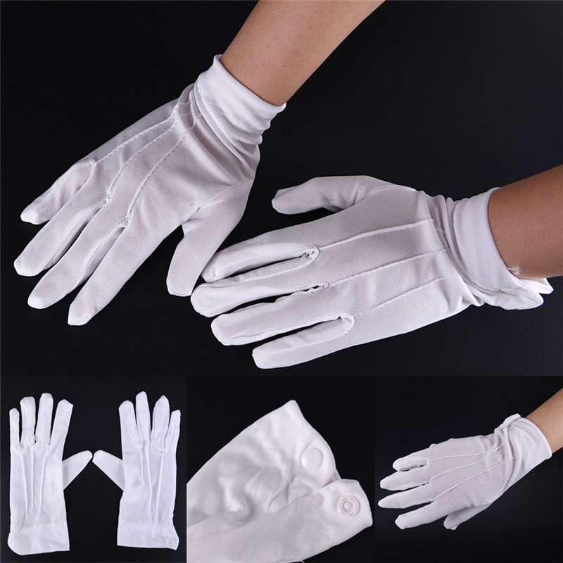 1 คู่สีขาวอย่างเป็นทางการถุงมื - Street Fashion Gloves บทวิจารณ์และราคา