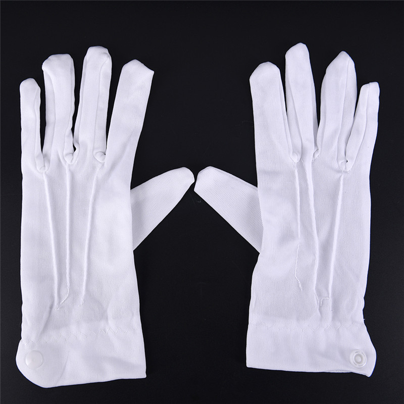 1 คู่สีขาวอย่างเป็นทางการถุงมื - Street Fashion Gloves บทวิจารณ์และราคา