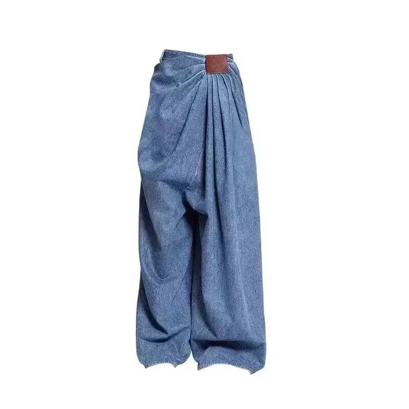 กางเกงยีนส์ขากว้างผู้หญิง รุ่น - Street Fashion Taiwan บทวิจารณ์และราคา