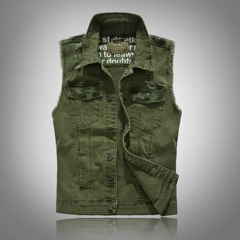 ผู้ชาย Slim Denim เสื้อแจ็คเก็ - Street Fashion Style Male บทวิจารณ์และราคา