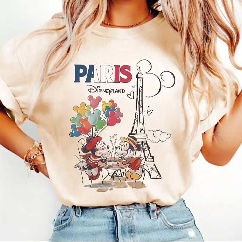 เสื้อยืดดิสนีย์ปารีสมิกกี้&มิน - Street Fashion In Paris บทวิจารณ์และราคา