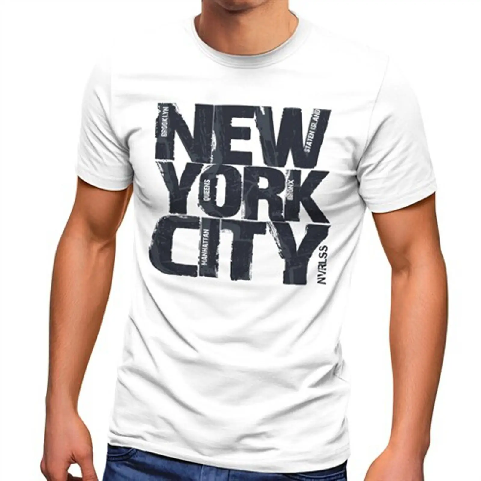 เสื้อยืดผู้ชายลายพิมพ์ตัวอักษร - Street Style New York Fashion บทวิจารณ์และราคา