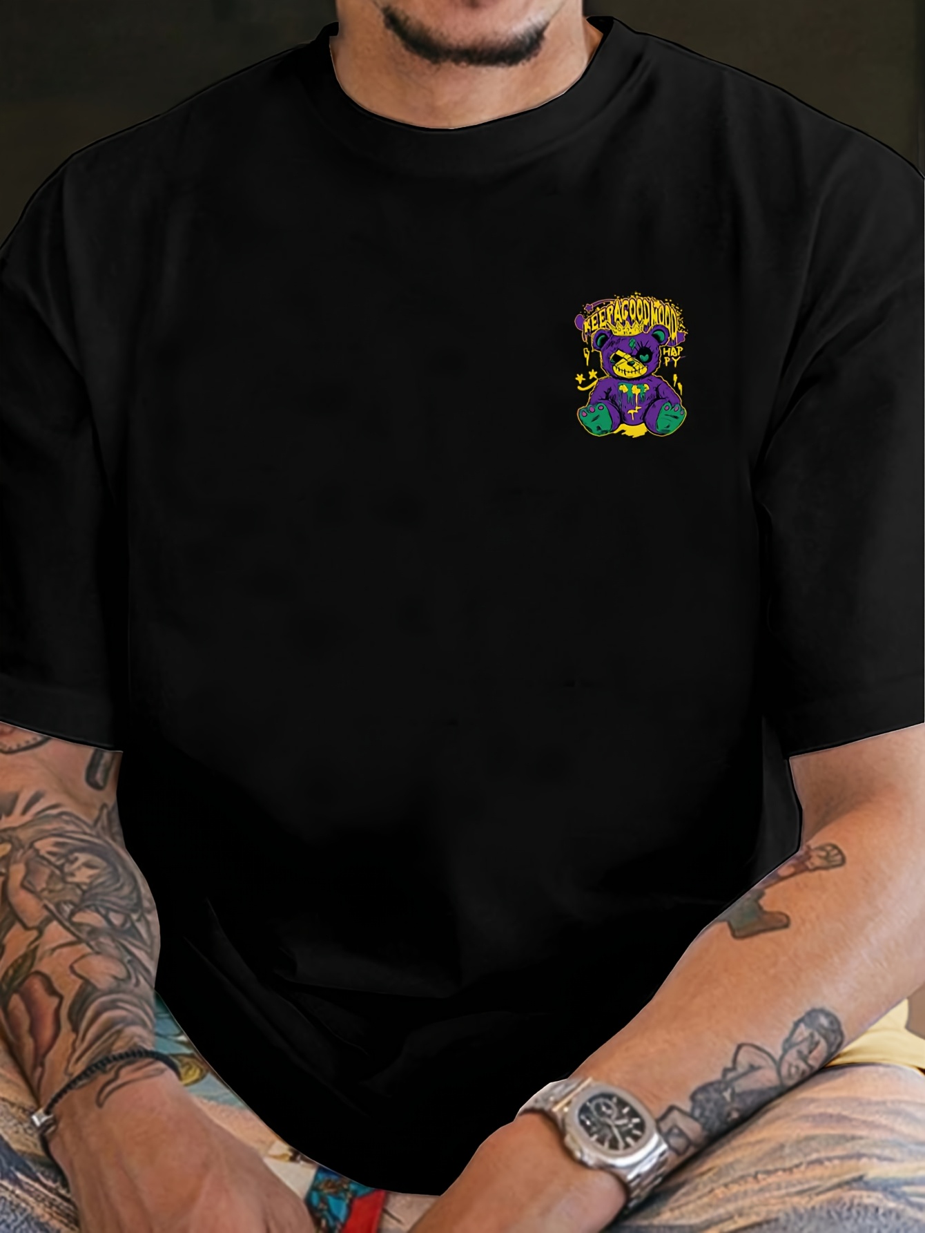 เสื้อยืดคอกลมพิมพ์ลายกราฟฟิตี้ - Street Fashion Graffiti บทวิจารณ์และราคา