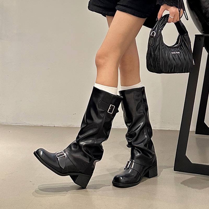 รองเท้าบูทผู้หญิงทรงสูงถึงเข่า - Street Fashion Trends บทวิจารณ์และราคา