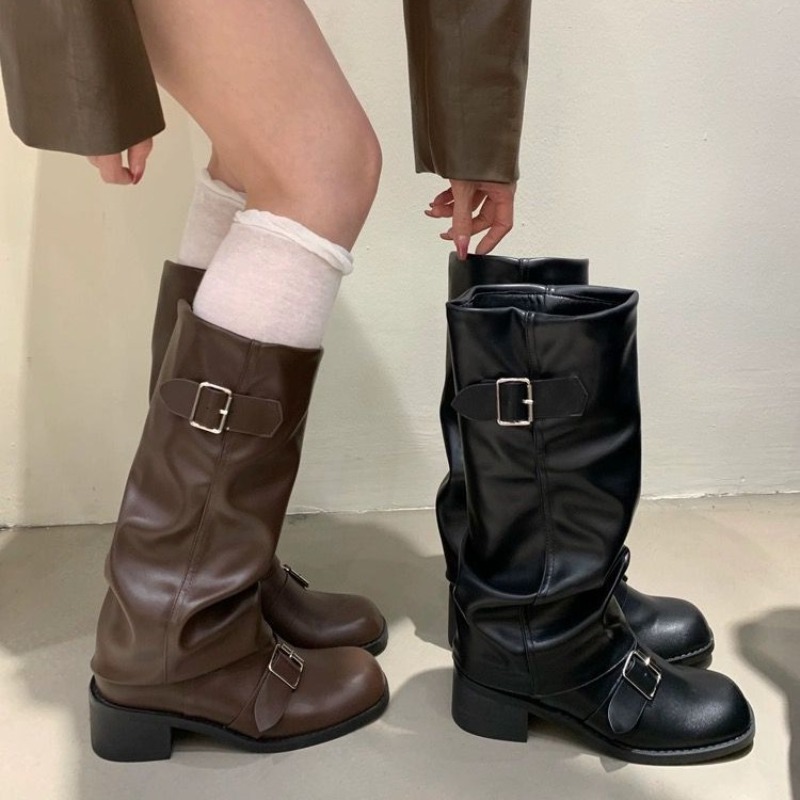 รองเท้าบูทผู้หญิงทรงสูงถึงเข่า - Street Fashion Trends บทวิจารณ์และราคา
