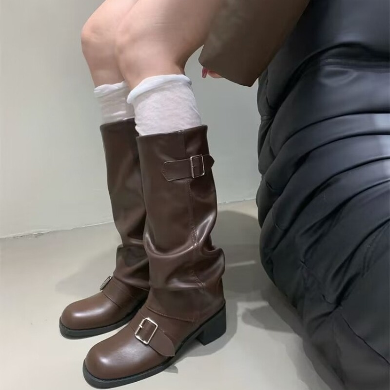 รองเท้าบูทผู้หญิงทรงสูงถึงเข่า - Street Fashion Trends บทวิจารณ์และราคา