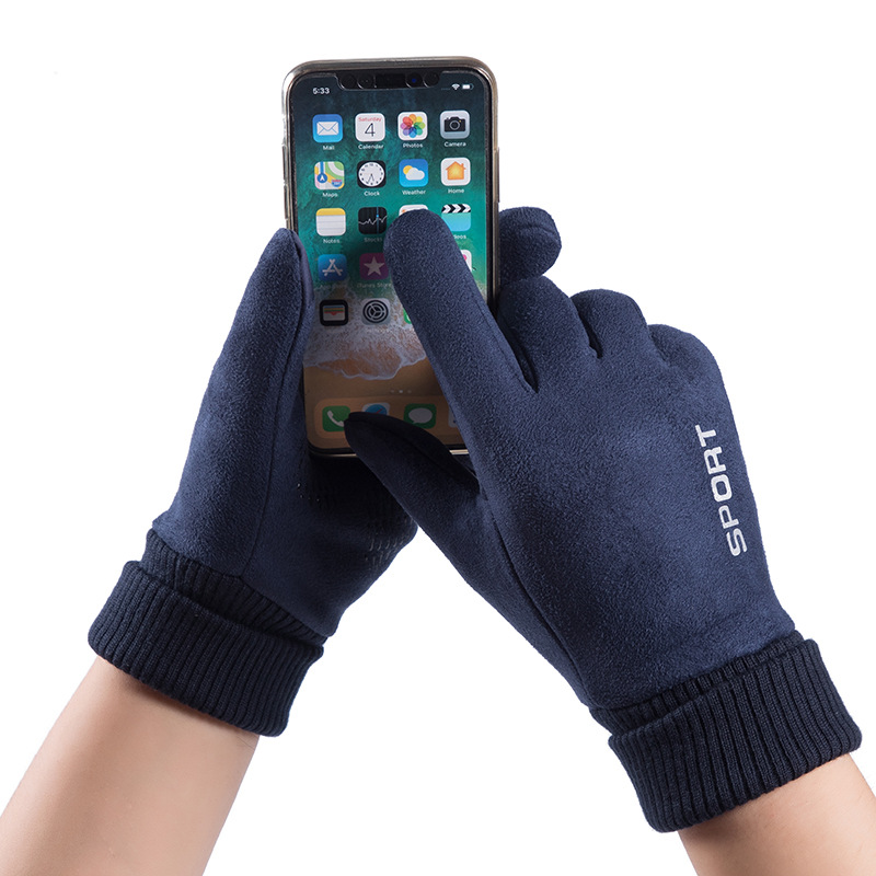 ผู้ชายหนังหนังนิ่มฤดูหนาว Plus - Street Fashion Gloves บทวิจารณ์และราคา