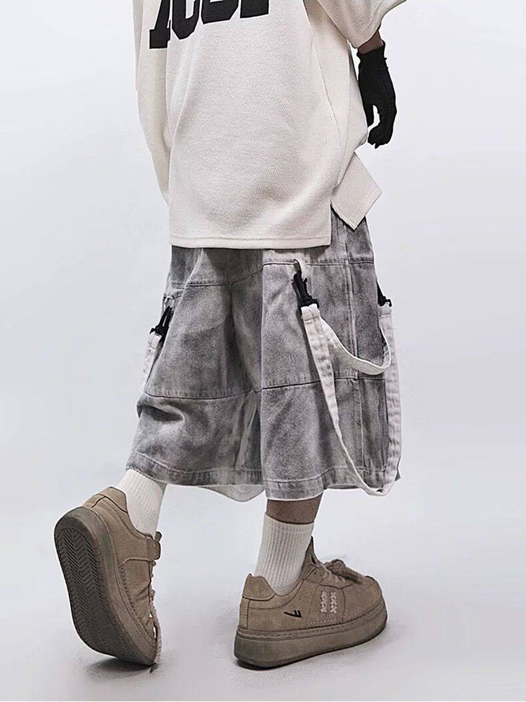 กางเกงยีนส์ขาดสไตล์เรโทรฮิปฮอป - Street Fashion Style Male บทวิจารณ์และราคา